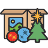  Dozen met klaar gedrukte kerstmotieven